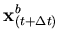 $\displaystyle {\bf x}^b_{(t+\Delta t)}$